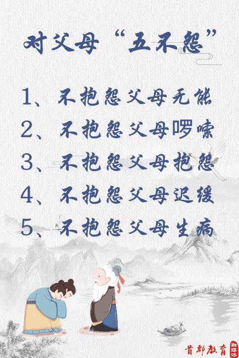 對子女七不責(zé)，對父母五不怨，這些古訓(xùn)你做到了嗎？